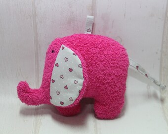 Kuscheltier  Elefant  pink/grau *Quietscherl*