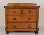 Antique Victorian Chest of Drawers Polished Satinwood Bedroom Chest