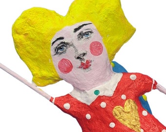 Engel zum Aufhängen, dekorativer Engel, Schutzengel, Weihnachtsengel, handgefertigt handbemalt, Pappmache, Kunsthandwerk,  Unikat,Villaazula