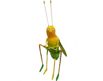 Grasshopper, h ca 46 cm, paper mache
