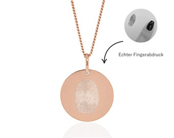 Personalized fingerprint engraving necklace, wedding fingerprint, fingerprint, keepsake, mourning jewelry, fingerprint pendant