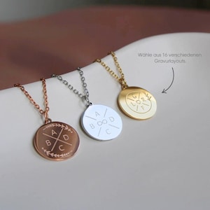 Personalisierte Familienkette mit Anhänger • Mutter-Kind Anhänger • Partner Kette • Initialien- & Namenskette • Wasserfeste Kette