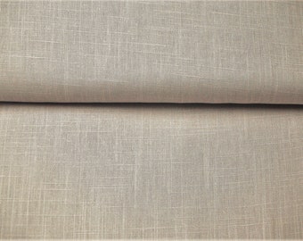 Linen fabric (11,90 Euro/meter) linen-viscose mixture, light linen fabric, mixed fabric, light grey beige, pebble clay, by the meter