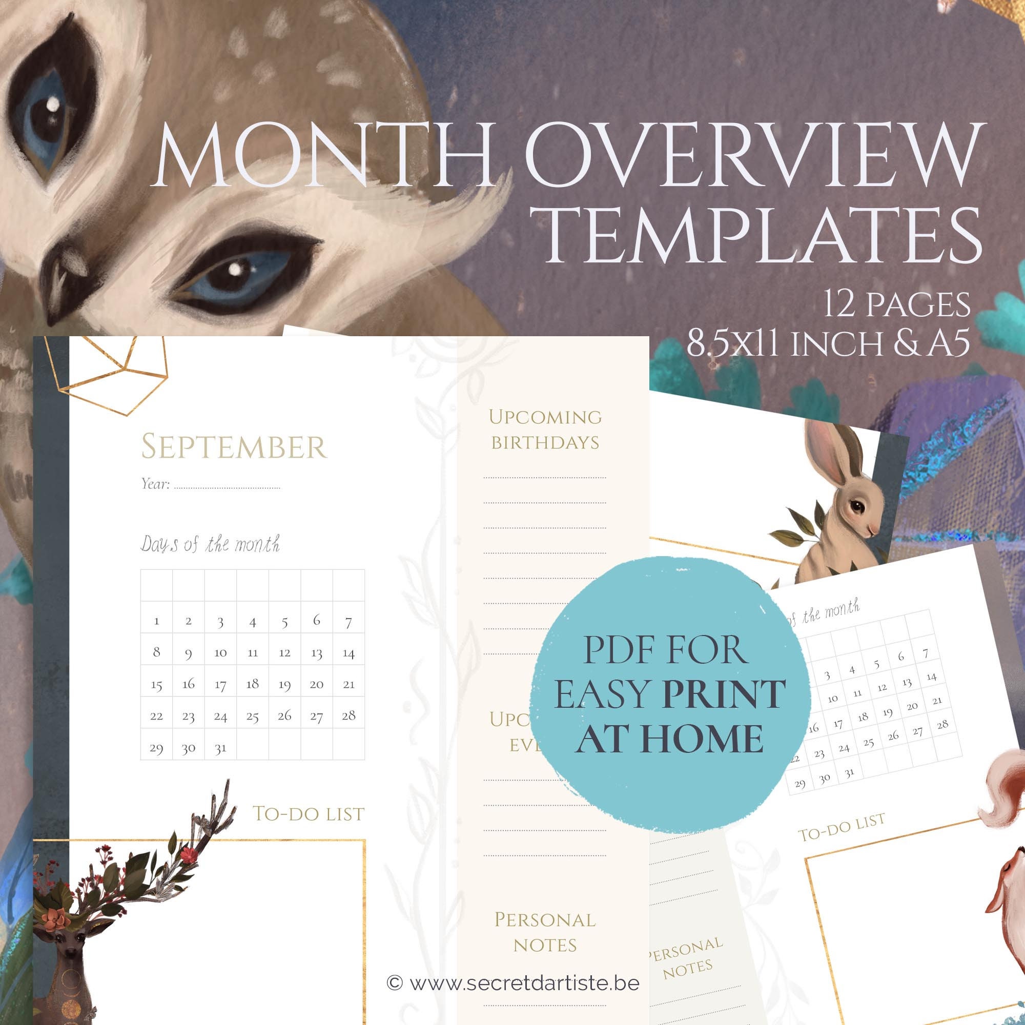 Paper & Party Supplies Paper Monthly Planner - beautiful dashboard 