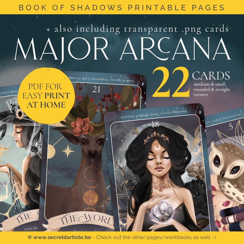 Tarot deck afdrukbaar heks tarotkaarten grote arcana tarot deck voor beginners tarot deck