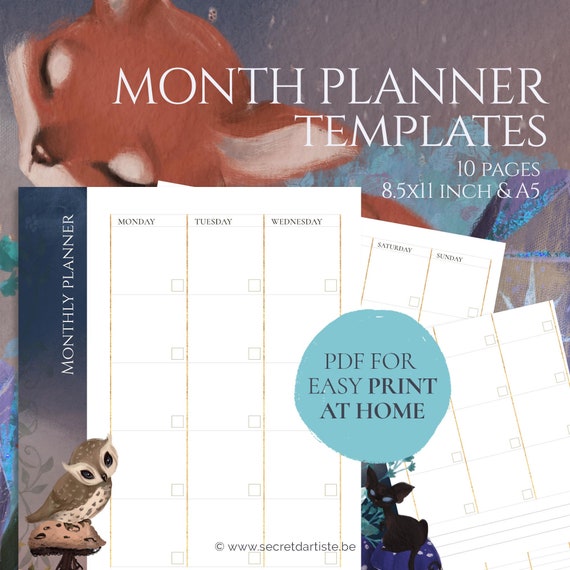 Paper & Party Supplies Paper Monthly Planner - beautiful dashboard 