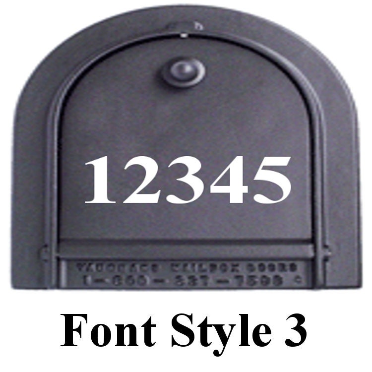 2 Post Mount Mailbox Door Number Address 3 Fonts to Choose Vinyl Decal