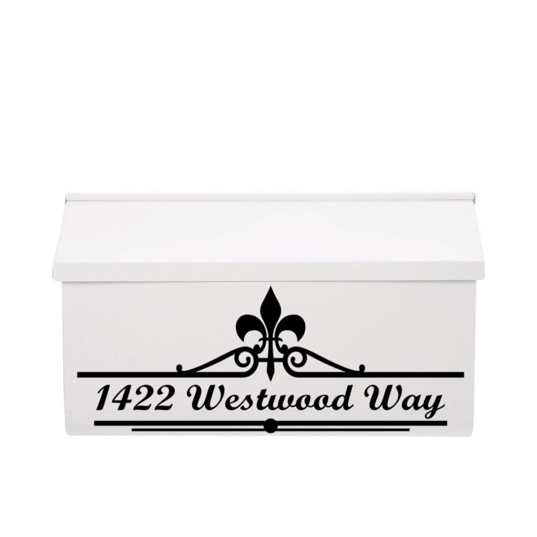 Fleurdelis Post Mount/house Mount Mailbox Address Vinyl Etsy