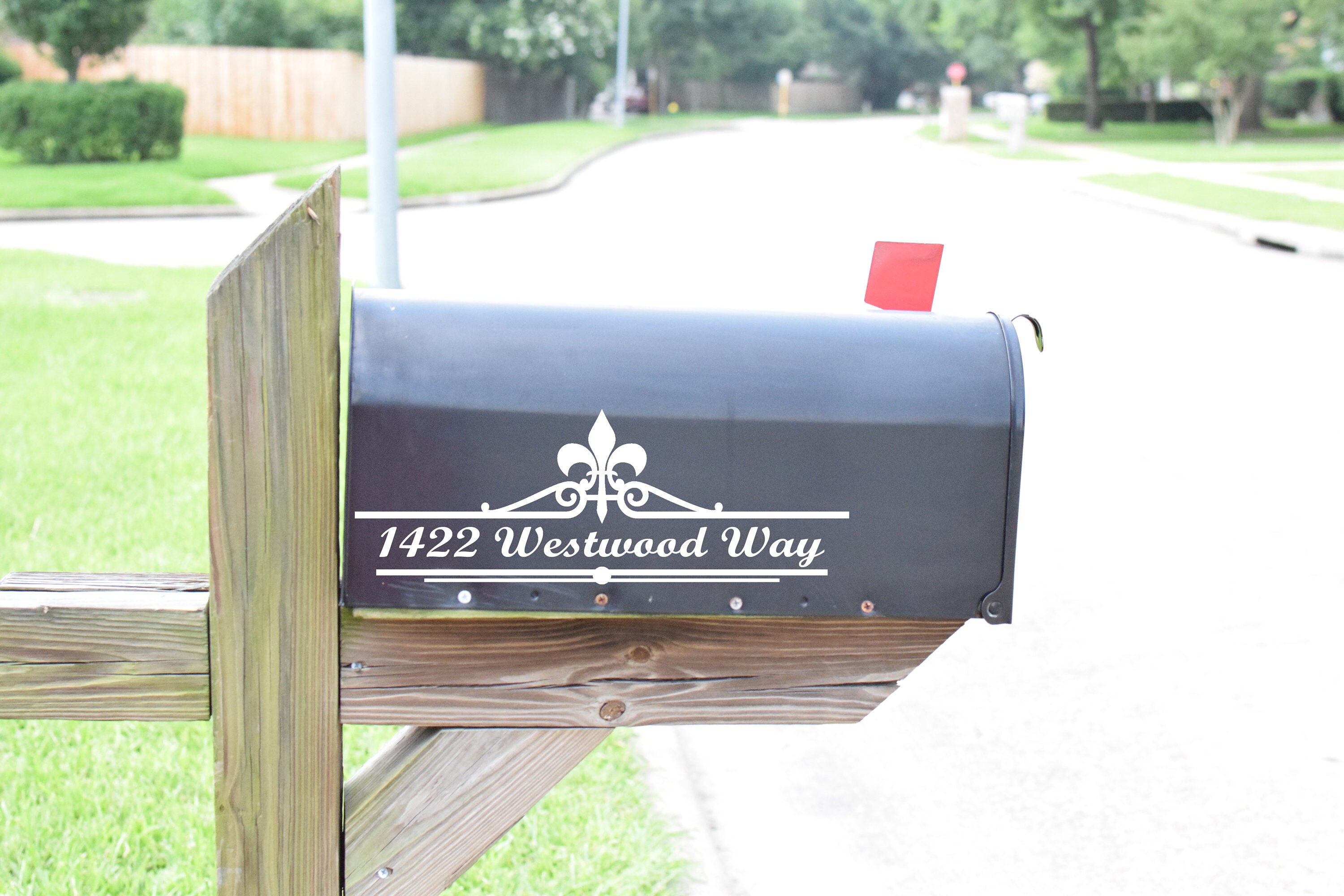 Fleurdelis Post Mount/house Mount Mailbox Address Vinyl Etsy