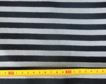 Jersey fine rib light blue dark blue striped 1 cm