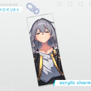 Honkai Star Rail trailblazer Stelle Smug 3&quot; Double-Sided Clear Keychain Charm