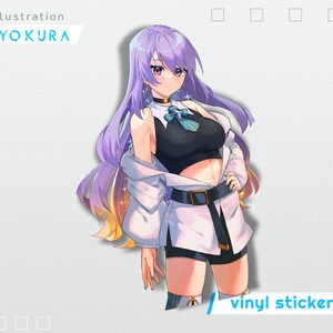 Hololive ID VTuber Moona Hoshinova 6&quot; Vinyl Kiss Cut Sticker Decal