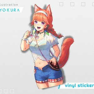 Hololive English HoloMyth VTuber Takanashi Kiara 6&quot; Vinyl Kiss Cut Sticker Decal