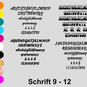 Wunschtext Bügelbild Name eigener Text ABC Flexfolie dunkle u. helle Stoffe Bild 5