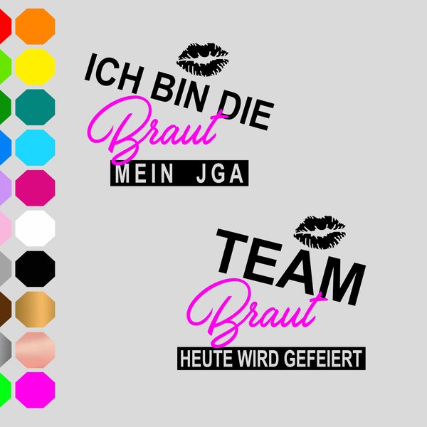 Bügelbild, Junggesellinnenabschied (JGA) Braut Team, Sprüche, selbst gestalten, Geschenk, Trauzeugin, Bride, Hochzeit, Brautjungfern