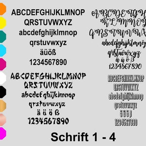 Desired text iron-on image name own text ABC flex film dark and light fabrics image 3