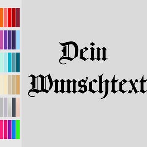 Wunschtext Bügelbild Name eigener Text ABC Flexfolie dunkle u. helle Stoffe