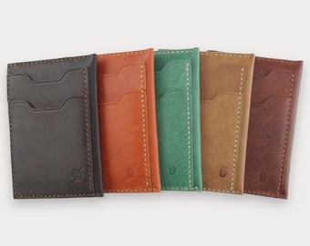 Front Pocket Wallet, Slim Leather Wallet, Minimalist Wallet, Personalized Gift – Café Noir