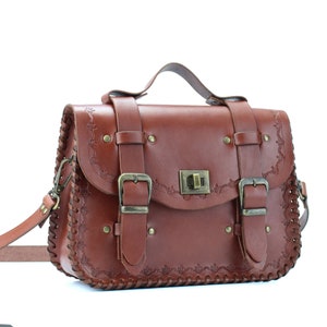 Genuine Leather Bag for Women – Handmade Leather Shoulder Bag – Everyday Tote Bag