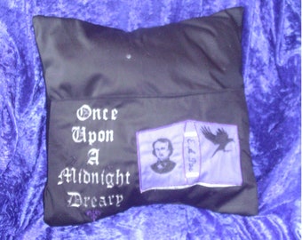 Toujours en noir « Nevermore » lecture coussin couverture seulement