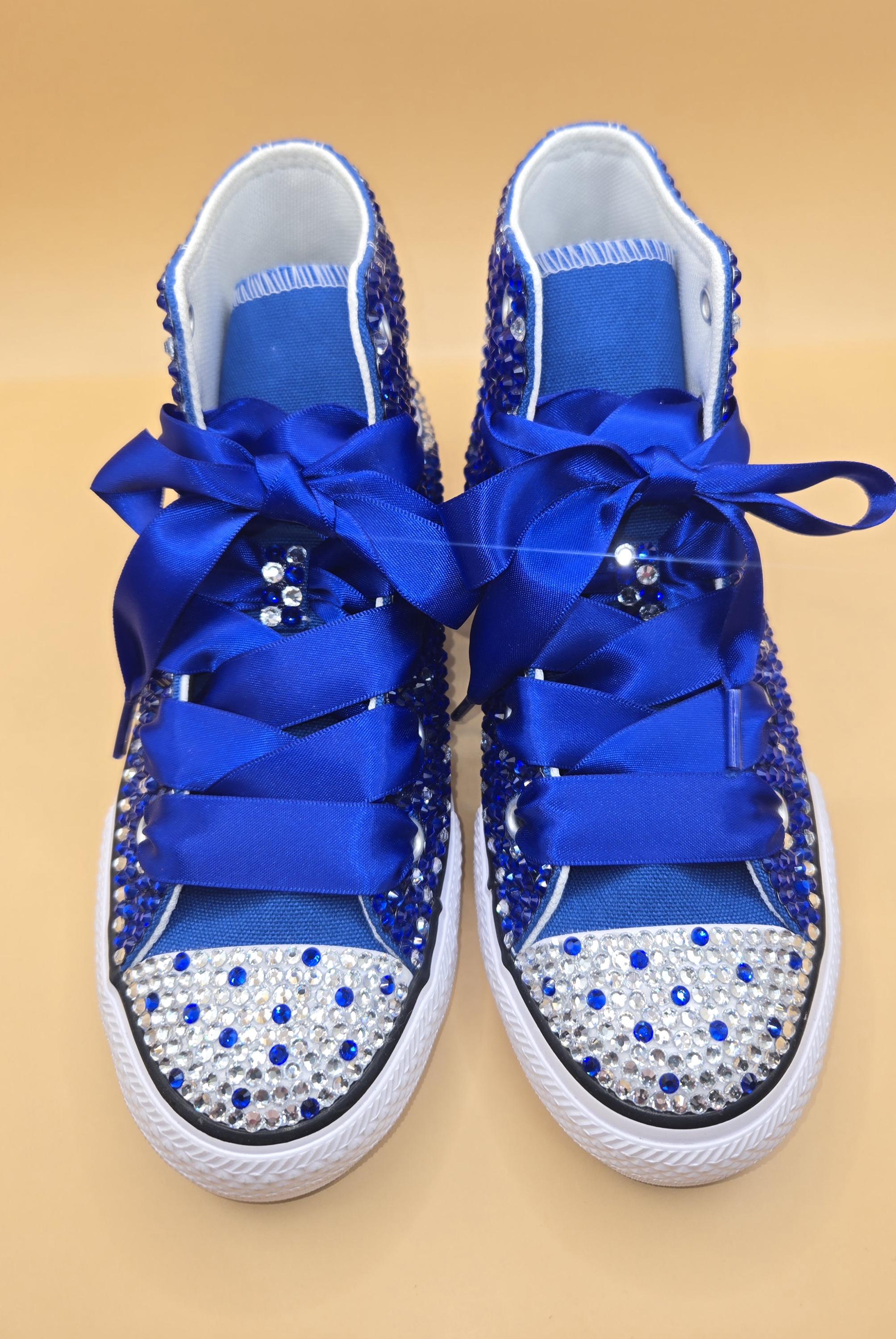 Royal Blue Bling Converse