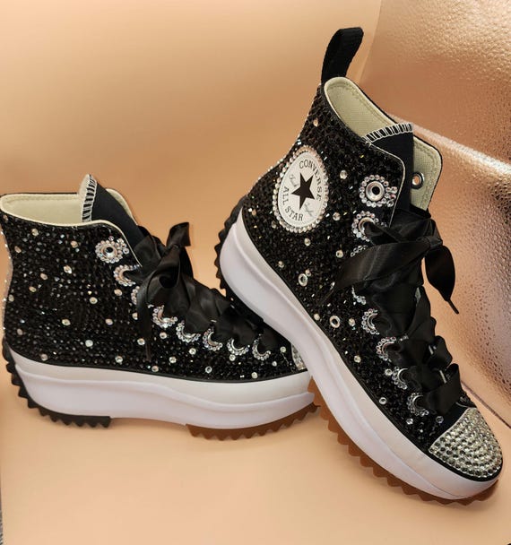 Bling Converse Platform Sneakers - Etsy