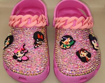 Power Puff Girls Kids Bling Crocs