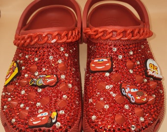 Lightning McQueen Kids Bling Crocs