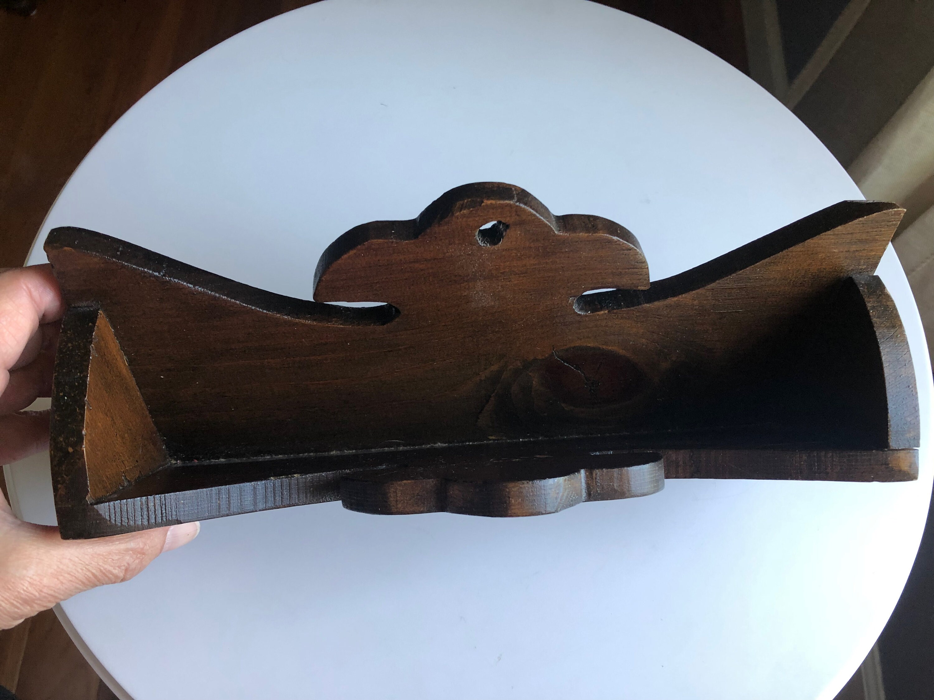 Vintage Wood Wall Mount Letter Holder Etsy