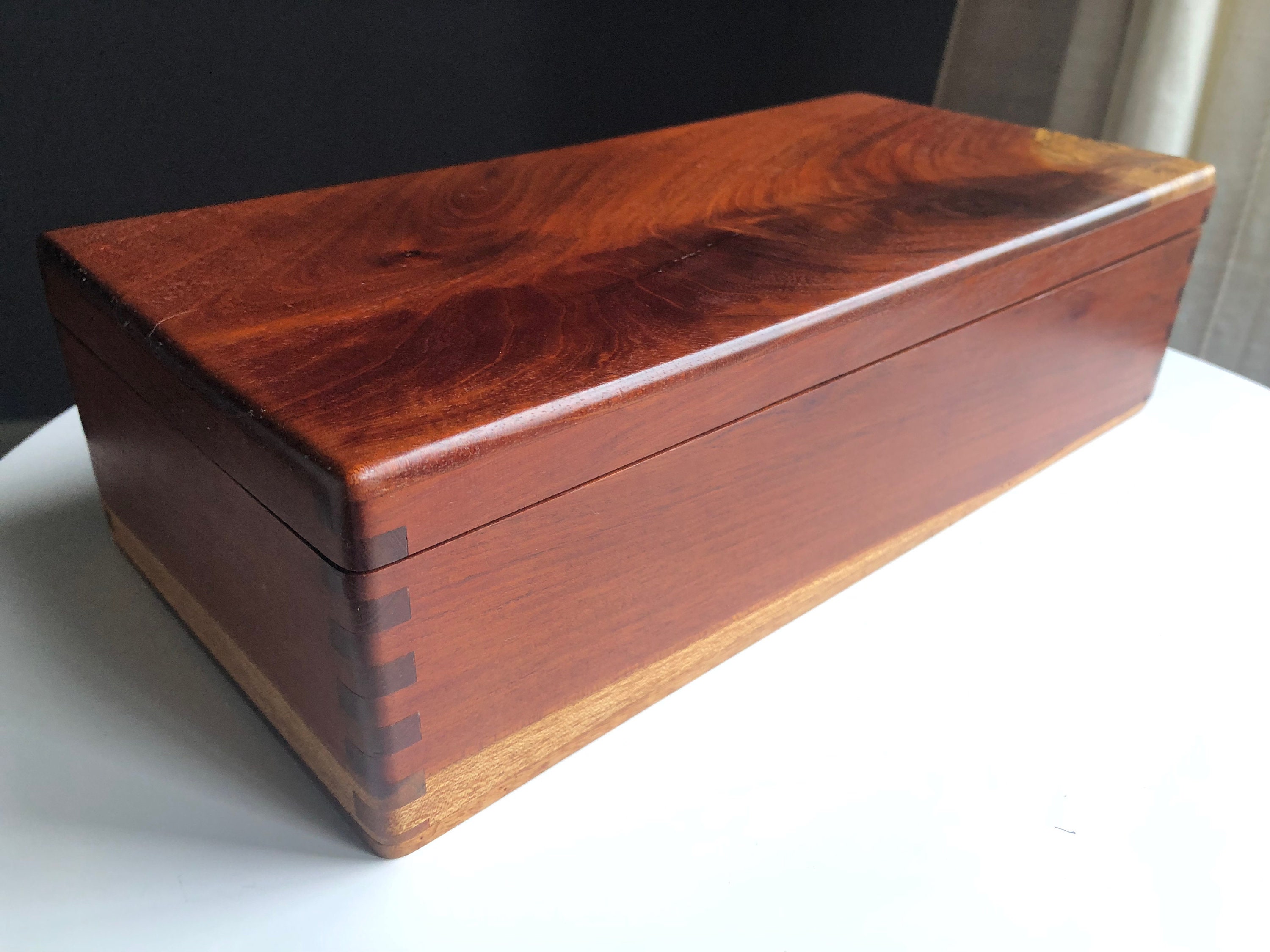 Vintage American Mahogany Bocote Jewelry Box Handmade Florida Etsy