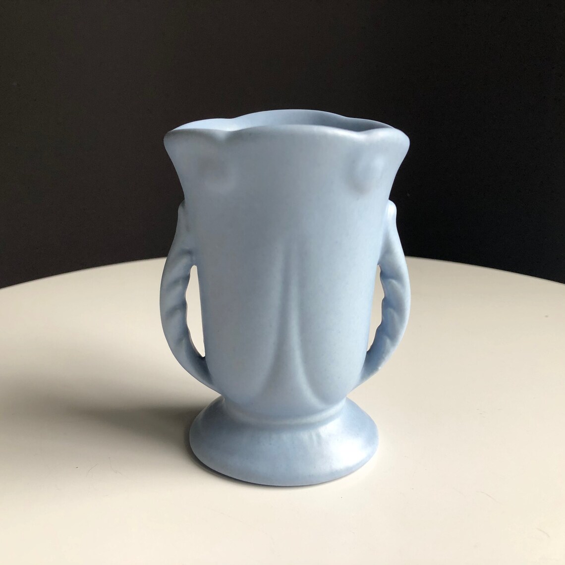 Vintage Haeger Light Blue Matte Vase Mini Etsy
