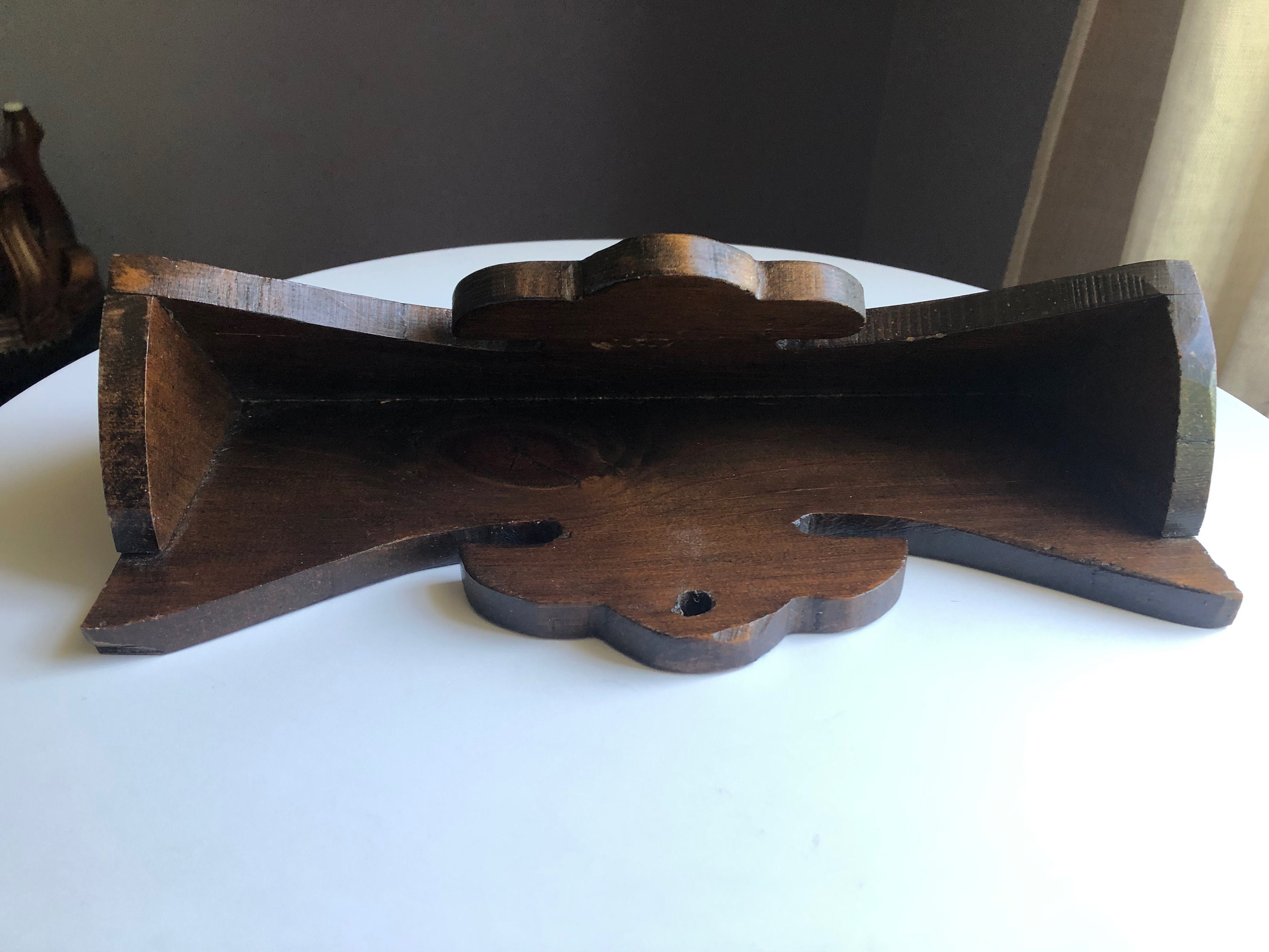 Vintage Wood Wall Mount Letter Holder Etsy