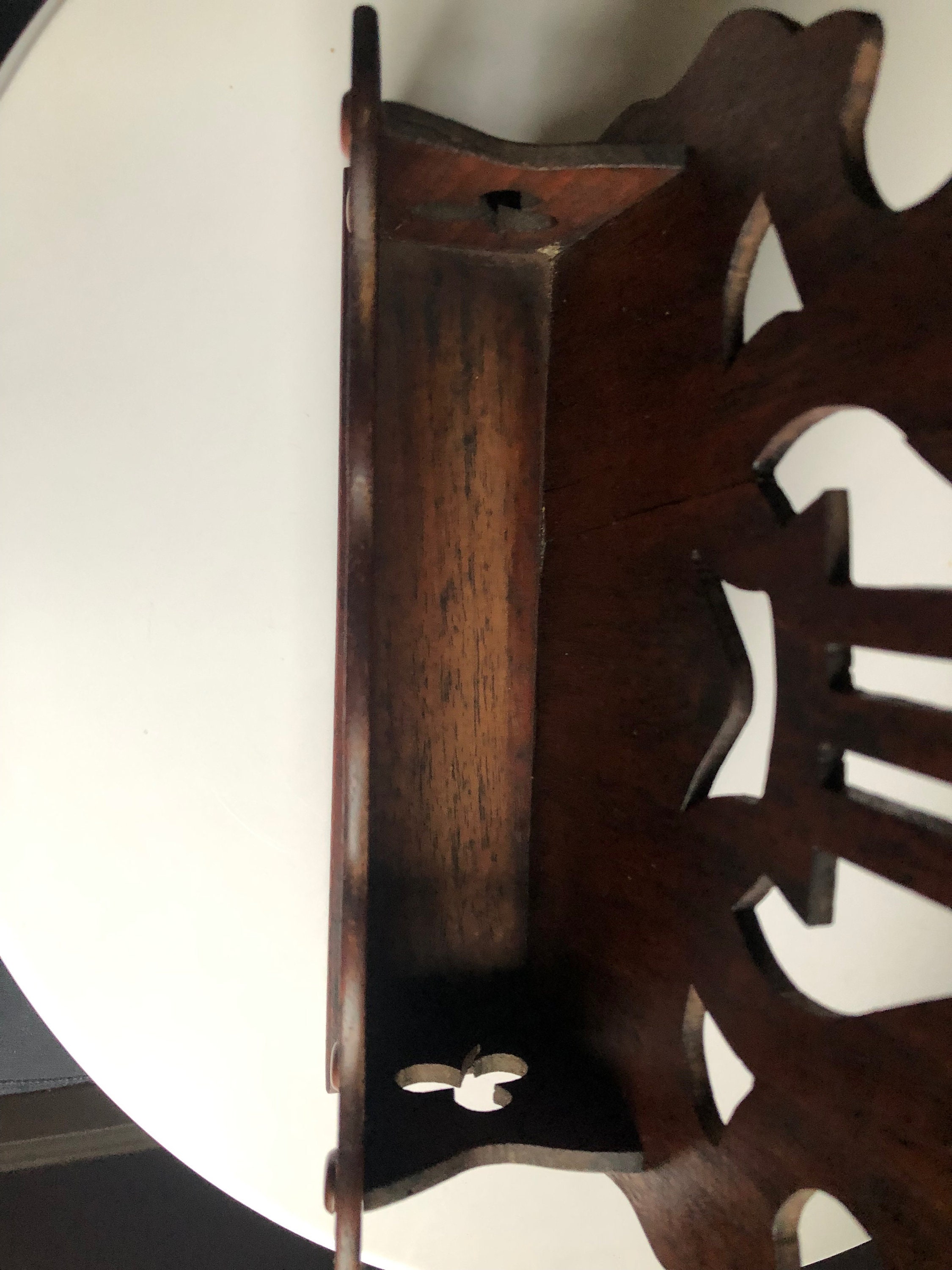 Vintage Wood Letter Candle Holder Wall Desk Mount Lyre Harp Etsy