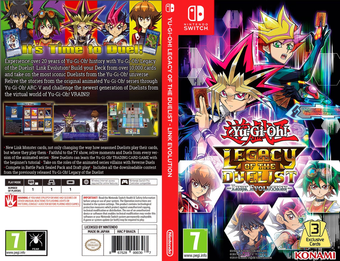Custom Nintendo Switch Art Cover Yugioh Legacy of the Etsy