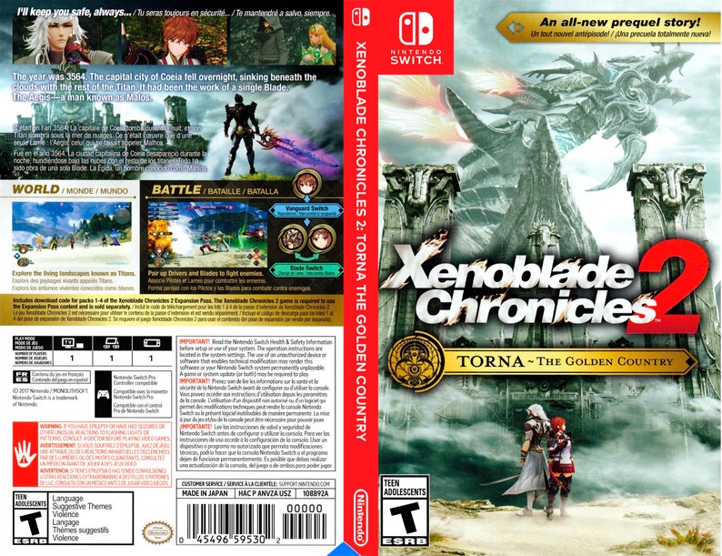 Custom Nintendo Switch Art Cover Xenoblade Chronicles 2 Etsy