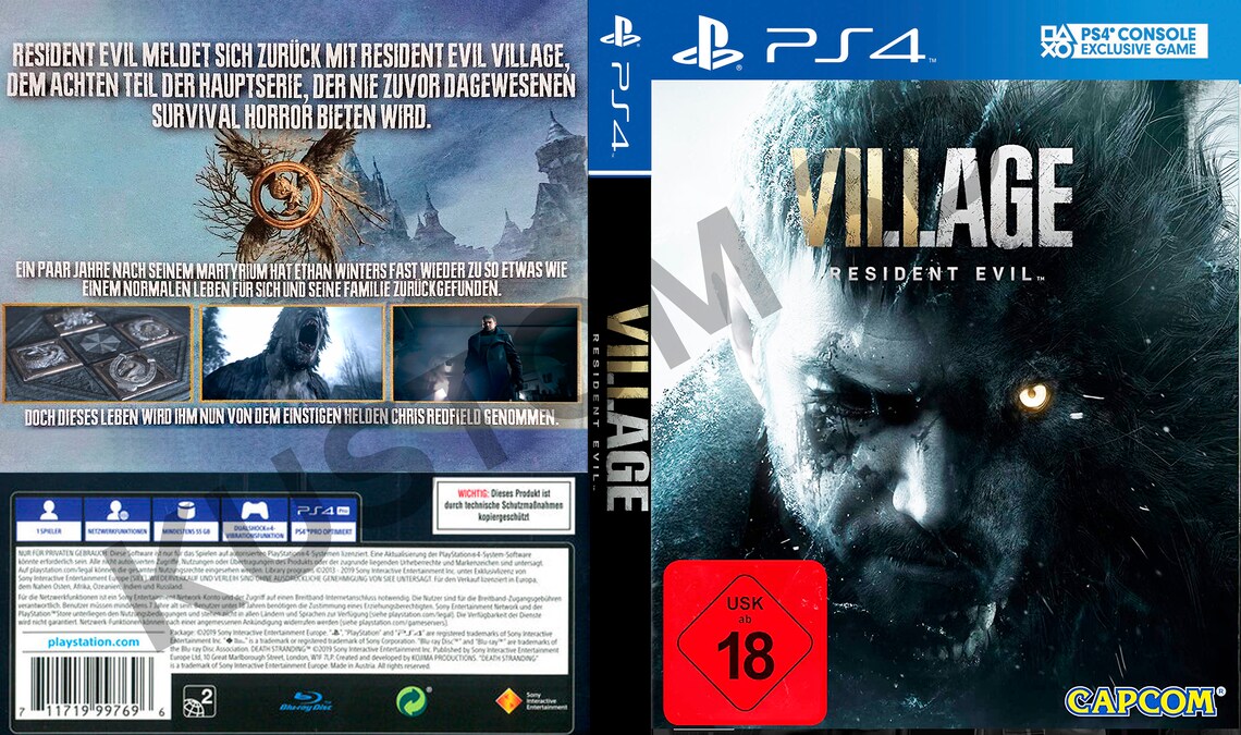 Playstation 4 PS4 Custom Art Cover Resident Evil 8 Etsy playstation-4-ps4-custom-art-cover-resident-evil-8-etsy