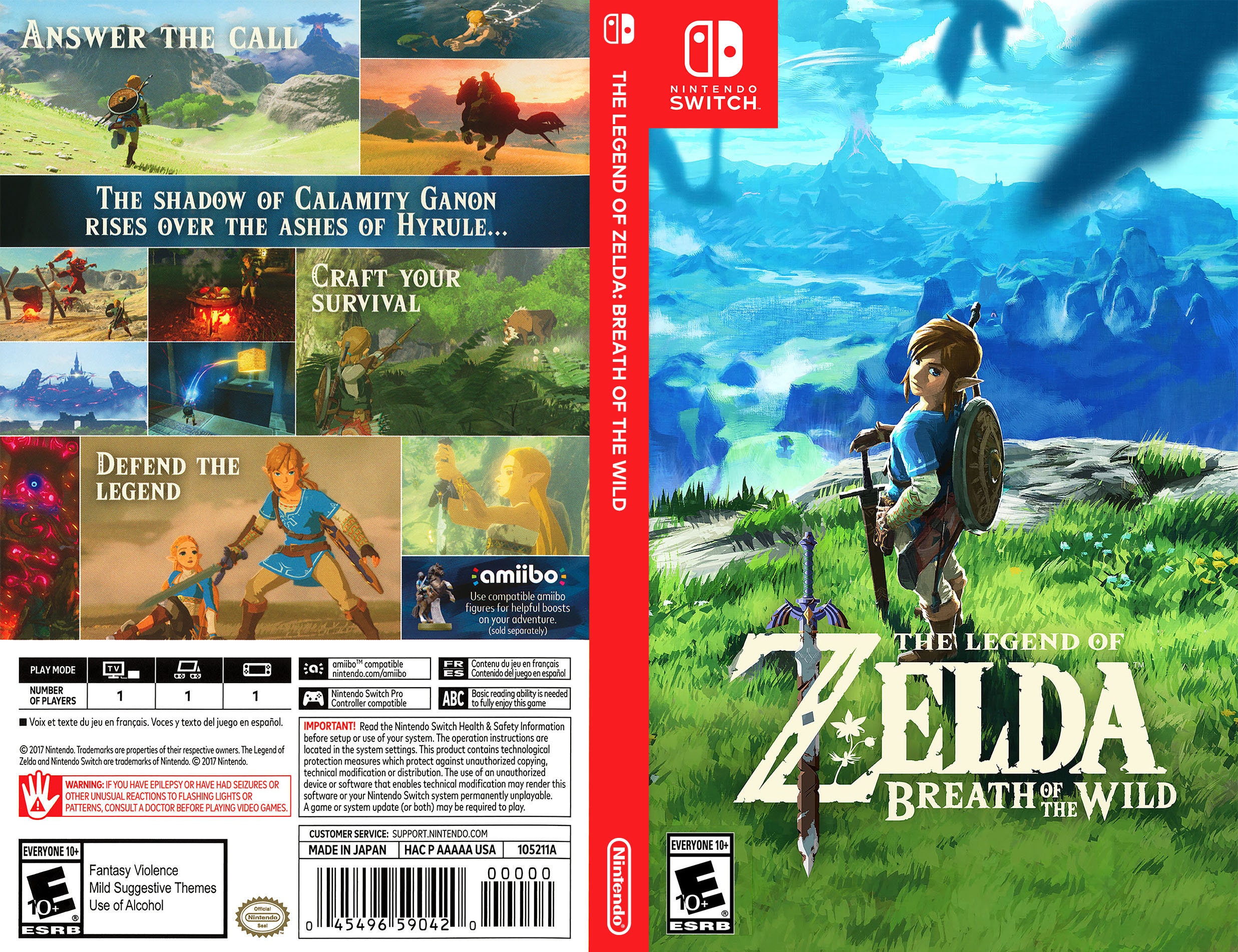 printable breath of the wild case art