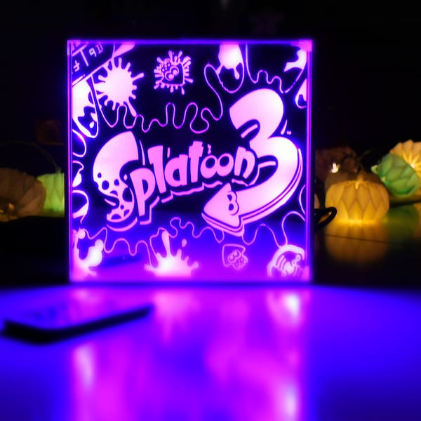 LED Dekolampe Motiv "Splatoon 3" ,Splatoon 3 Lampe, Nintendo Lampe