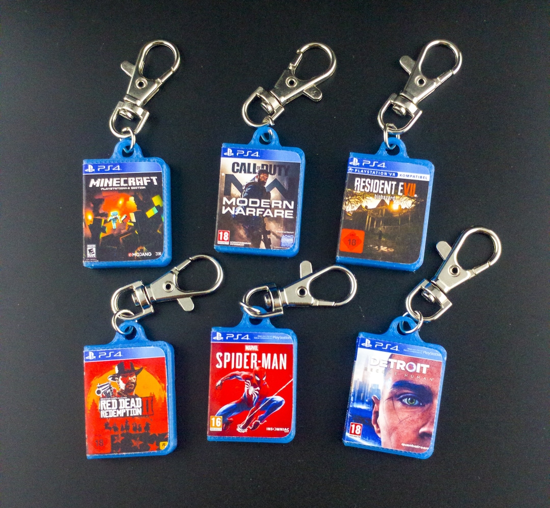 PS4 Mini Case Keychain Game Case Playstation Charm Games 3D Print Etsy