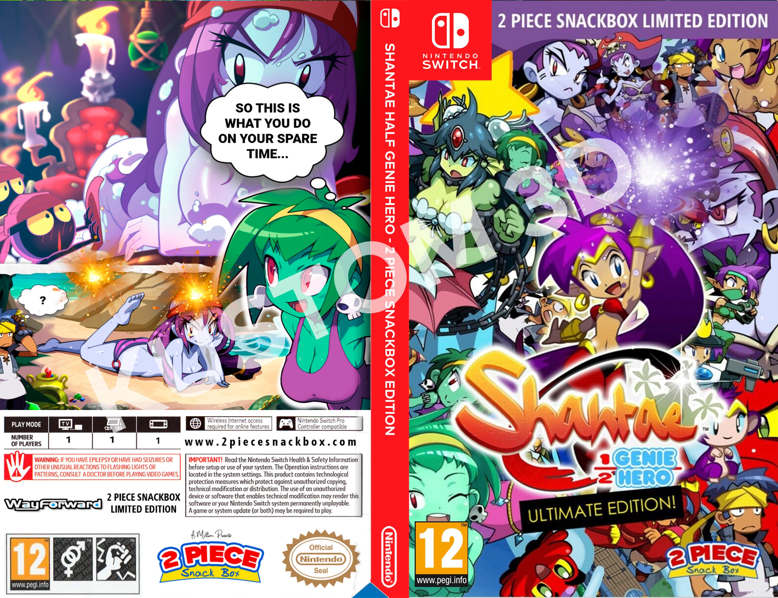 Custom Nintendo Switch Art Cover Shantae: Half-genie Hero - Etsy