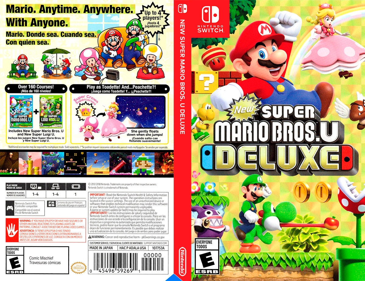 Aangepaste Nintendo Switch Art Cover New Super Mario U Etsy