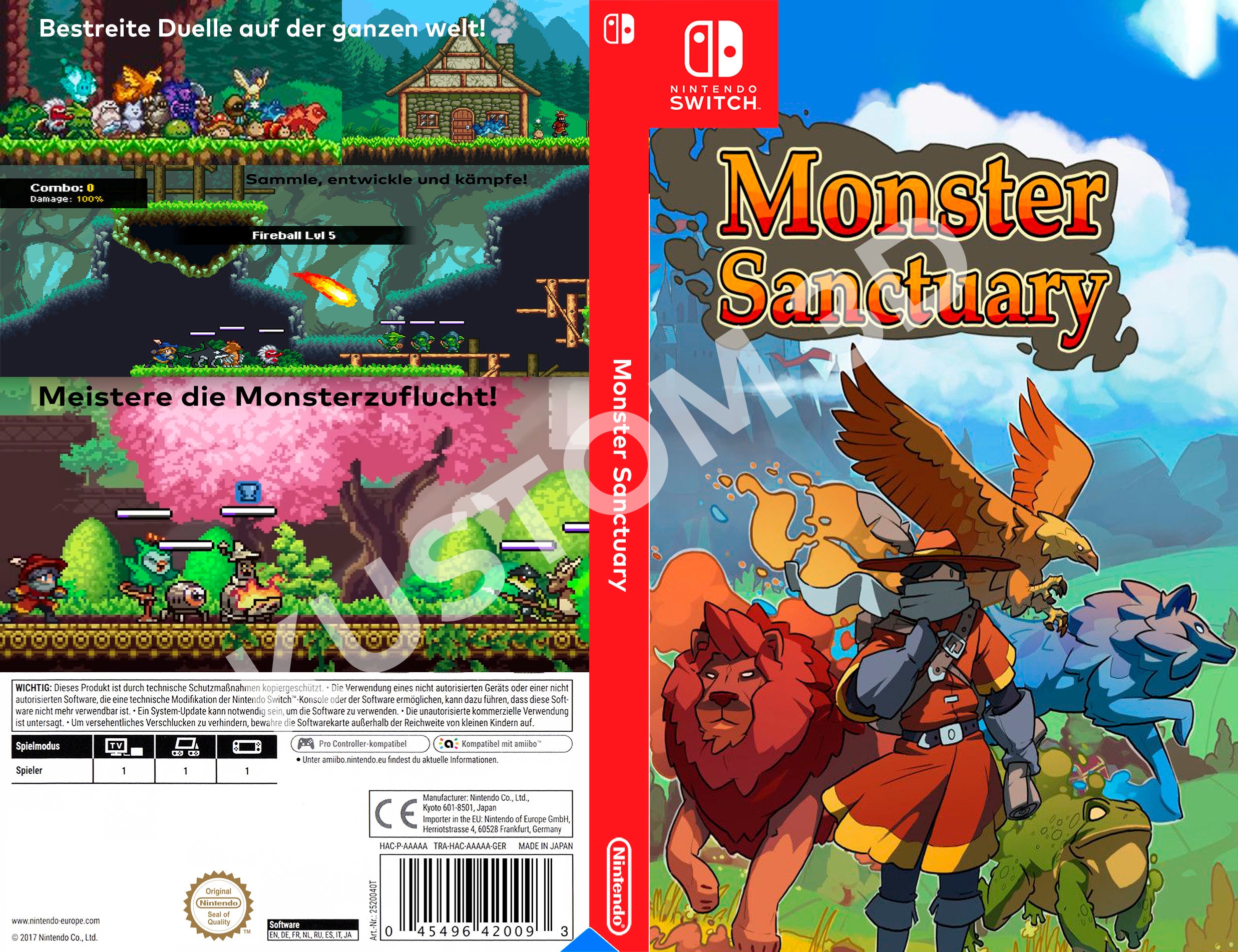 Custom Nintendo Switch Art Cover Monster Sanctuary Game Etsy Custom Nintendo Switch Art Cover Monster Sanctuary Game Etsy