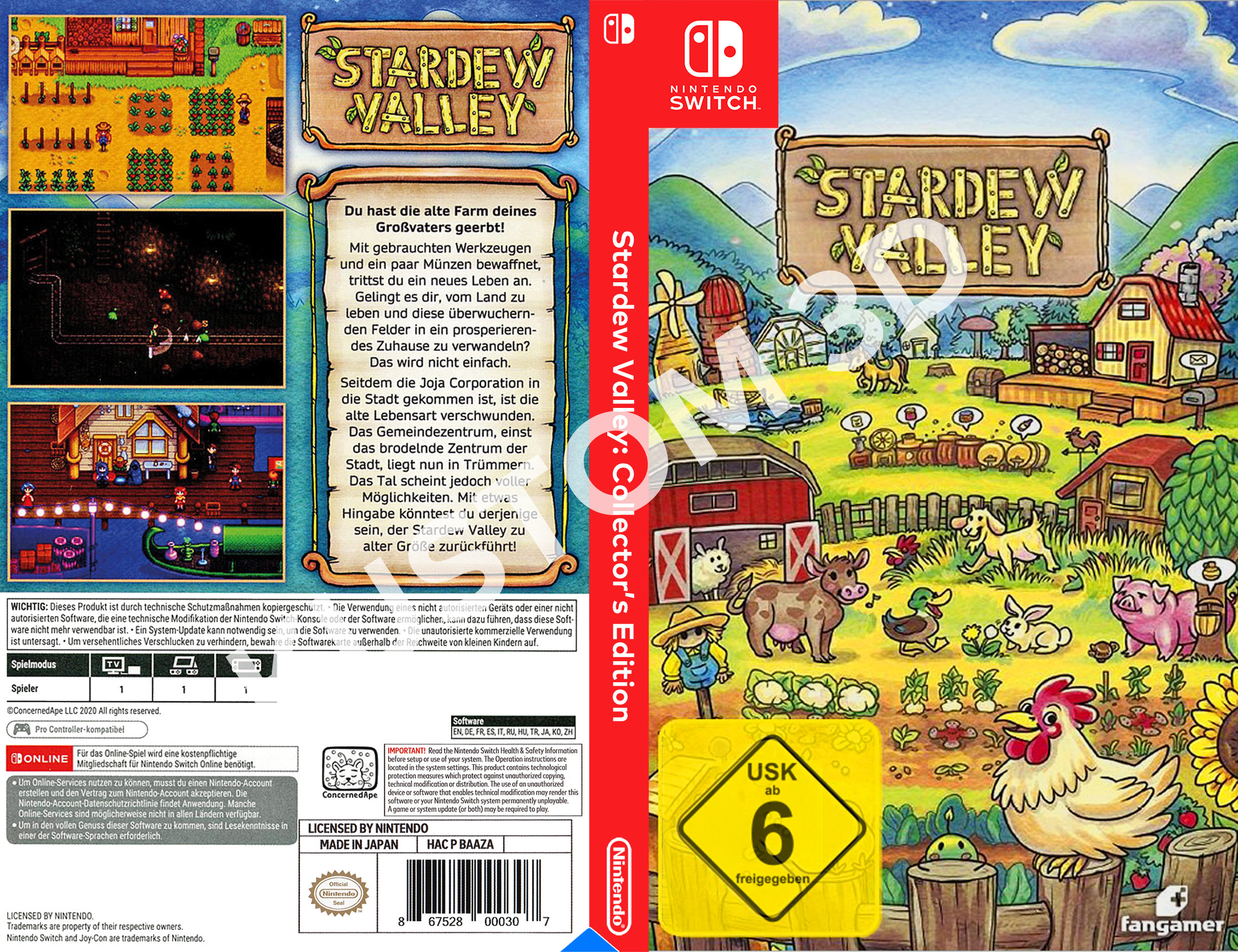 Custom Nintendo Switch Art Cover Stardew Valley Estuche de Etsy México