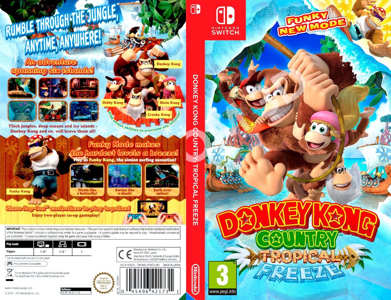 Custom Nintendo Switch Art Cover Donkey Kong Etsy