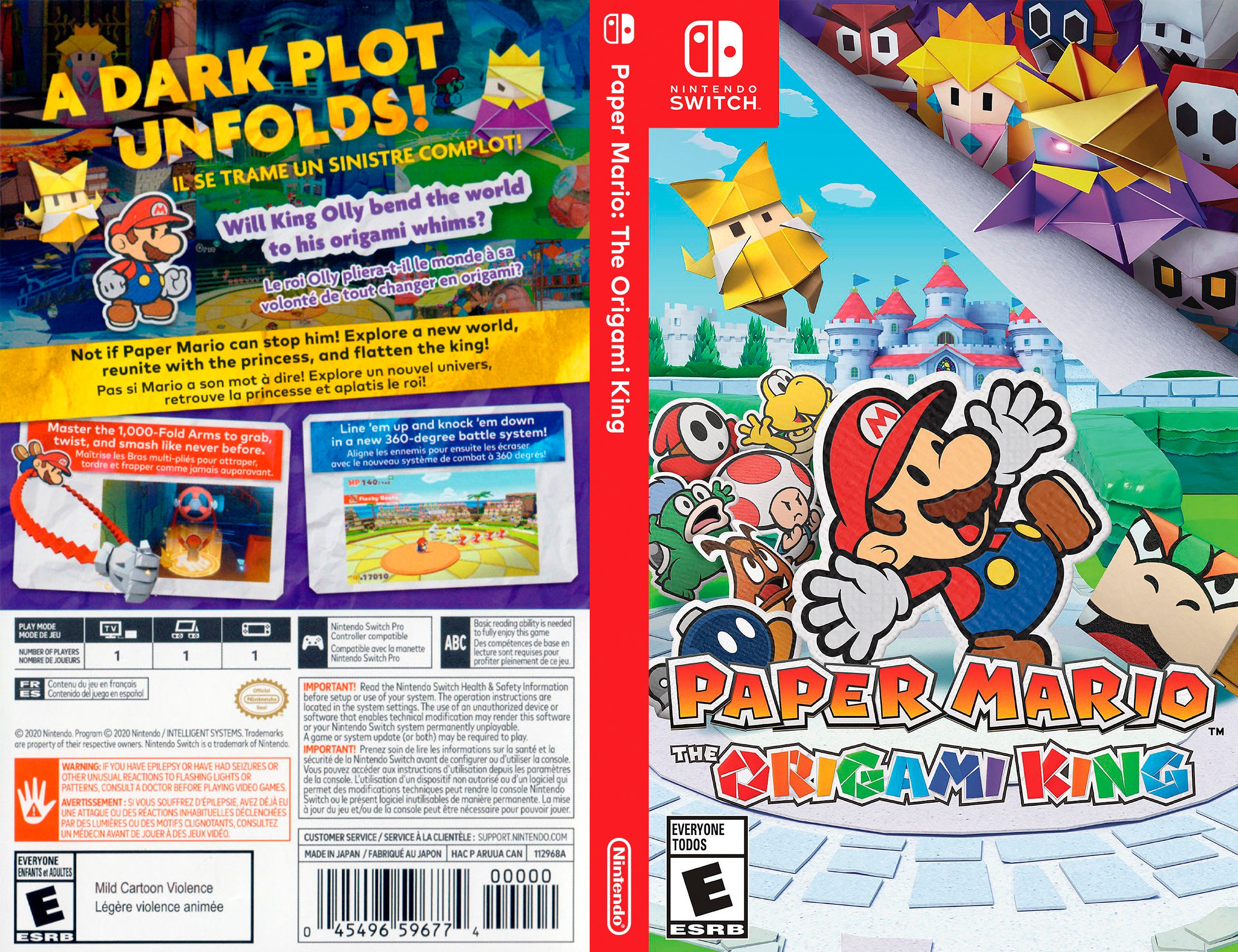 Custom Nintendo Switch Art Cover Paper Mario The Origami Etsy Custom Nintendo Switch Art Cover Paper Mario The Origami Etsy