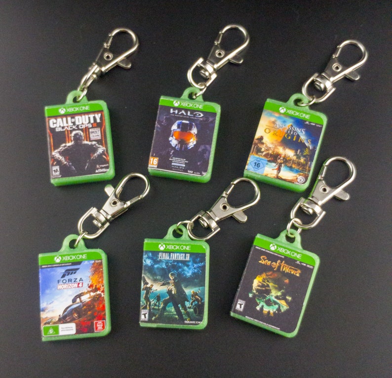 Xbox One Mini Case Keychain Game Case Xbox Charm Games Etsy