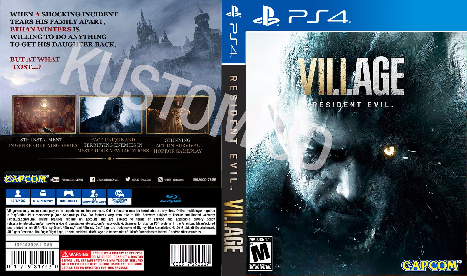 Playstation 4 PS4 Custom Art Cover Resident Evil 8 Etsy playstation-4-ps4-custom-art-cover-resident-evil-8-etsy