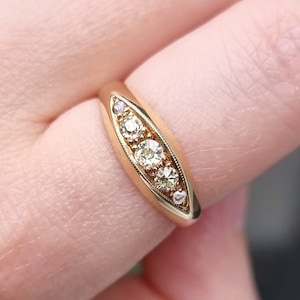 Antique 18ct Yellow Gold Diamond Five Stone Ring, 0.20ct