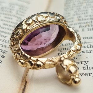 Victorian 15ct Yellow Gold Amethyst Fob Seal
