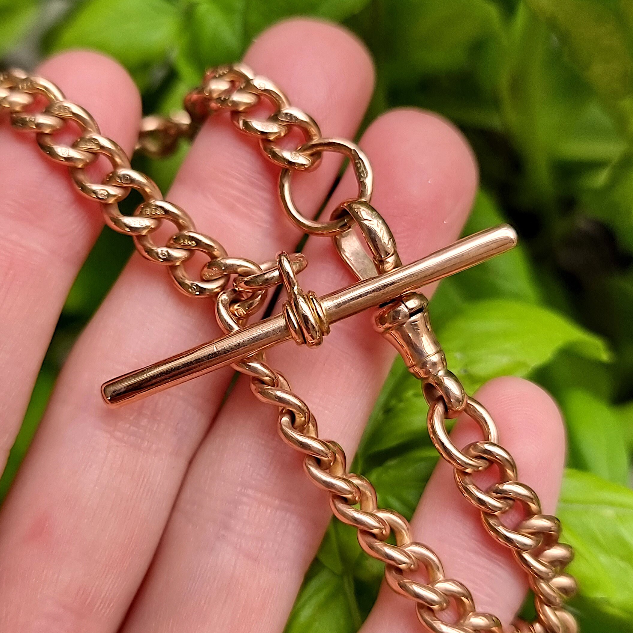 Gold albert chain bracelet clearance
